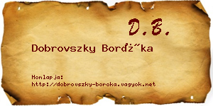 Dobrovszky Boróka névjegykártya